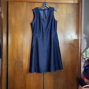 Denim dkny size sixteen dress sleeve less midcalf length fun flirty adorable